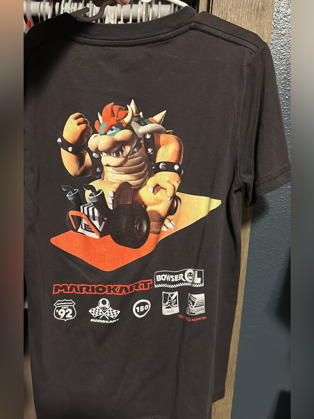 Abercrombie Kids Black Tee with Bowser Kart Graphic
